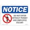 Signmission OSHA Sign, 10" H, 14" W, Aluminum, NOTICE Do Not Enter Without Permit And Escort Sign, Landscape OS-NS-A-1014-L-15450 - alternate 1